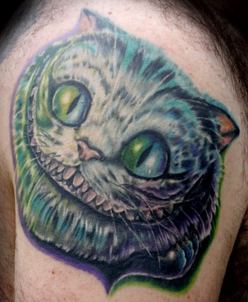 Travis Litke - color portrait of the cheshire cat from alice in wonderland the movie